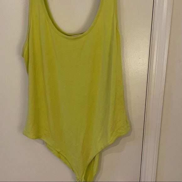 Plus Size Neon green/yellow Forever22 Bodysuit - Picture 3 of 5